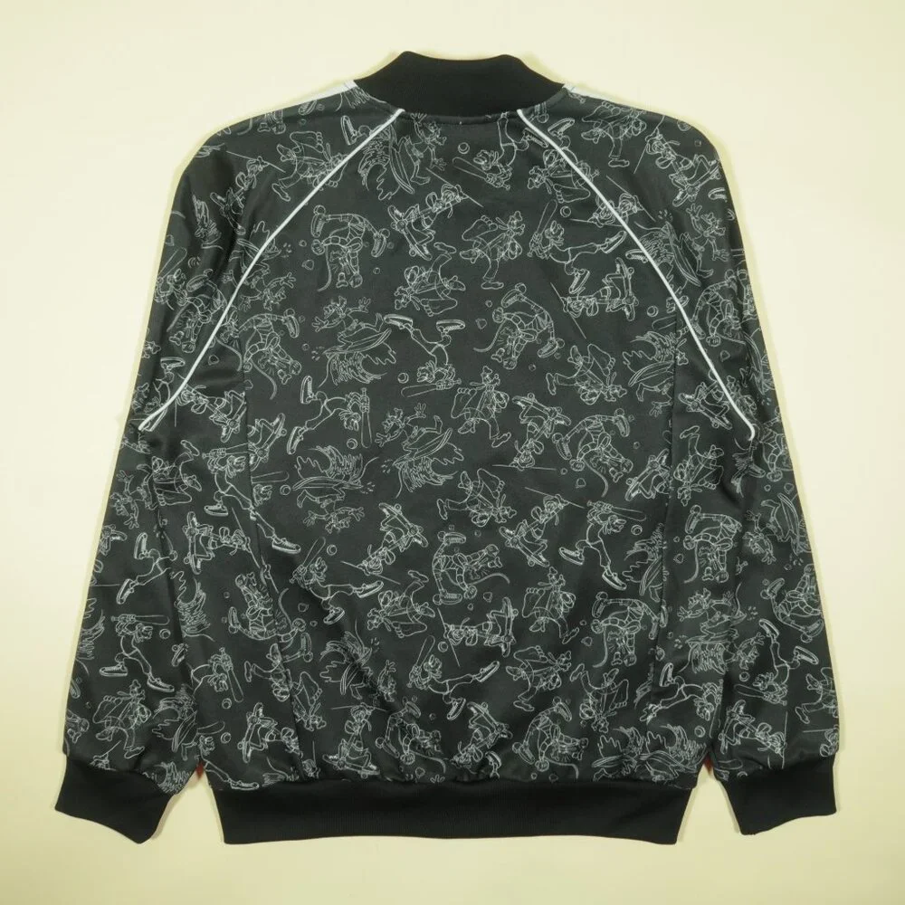 Adidas Disney Goofy Sst Jacket Mens L Black Long Sleeve New - Picture 3 of 10